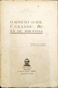 O SONETO O SOL Ã‰ GRANDE DE SÃ DE MIRANDA.