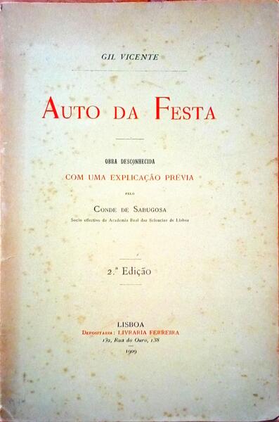AUTO DA FESTA. [2.Âª EDIÃ‡ÃƒO]