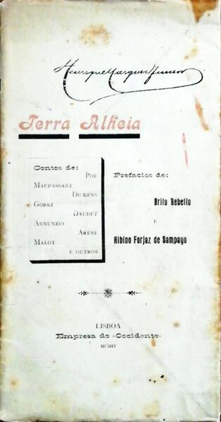 TERRA ALHEIA. (Contos)