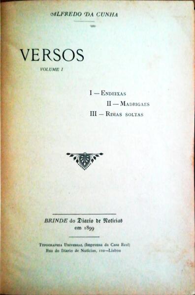 VERSOS, I.