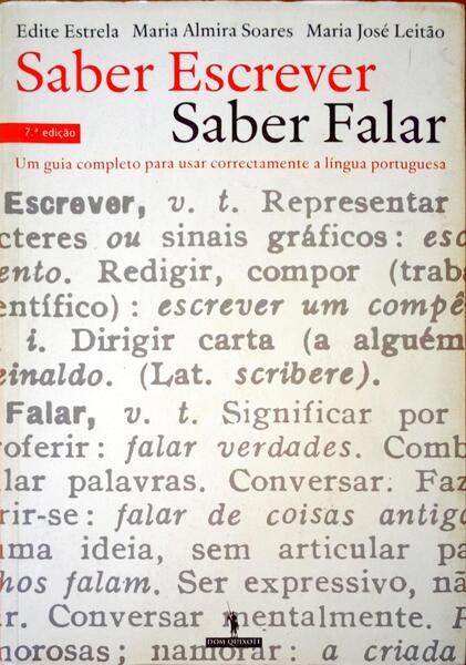 SABER ESCREVER, SABER FALAR. [7.Âª EDIÃ‡ÃƒO]