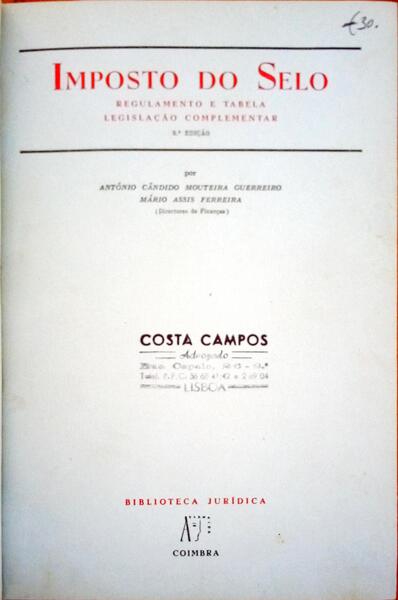 IMPOSTO DE SELO (REGULAMENTO E TABELA).
