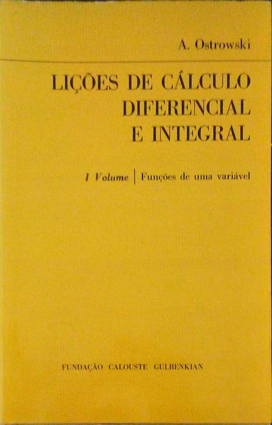 LIÃ‡Ã•ES DE CÃLCULO DIFERENCIAL E INTEGRAL. [3 VOLS. 1.Âª EDIÃ‡ÃƒO]