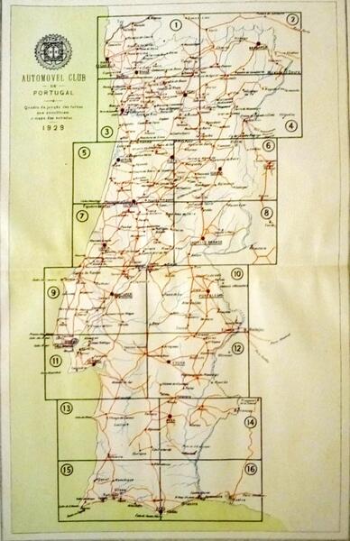 MAPAS DE ESTRADAS DO AUTOMOVEL CLUB DE PORTUGAL.