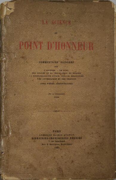 LA SCIENCE DU POINT D'HONEUR.