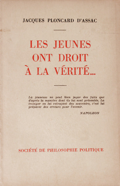 LES JEUNES ONT DROIT Ã€ LA VÃ‰RITÃ‰...