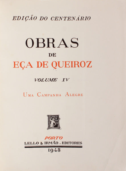 UMA CAMPANHA ALEGRE. [OBRAS XV]