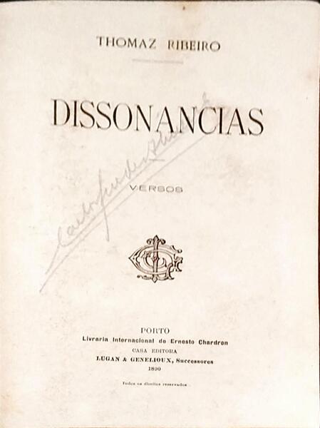 DISSONANCIAS. VERSOS.