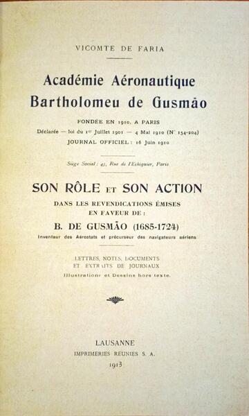 ACADÃ‰MIE AÃ‰RONAUTIQUE BARTHOLOMEU DE GUSMÃƒO.