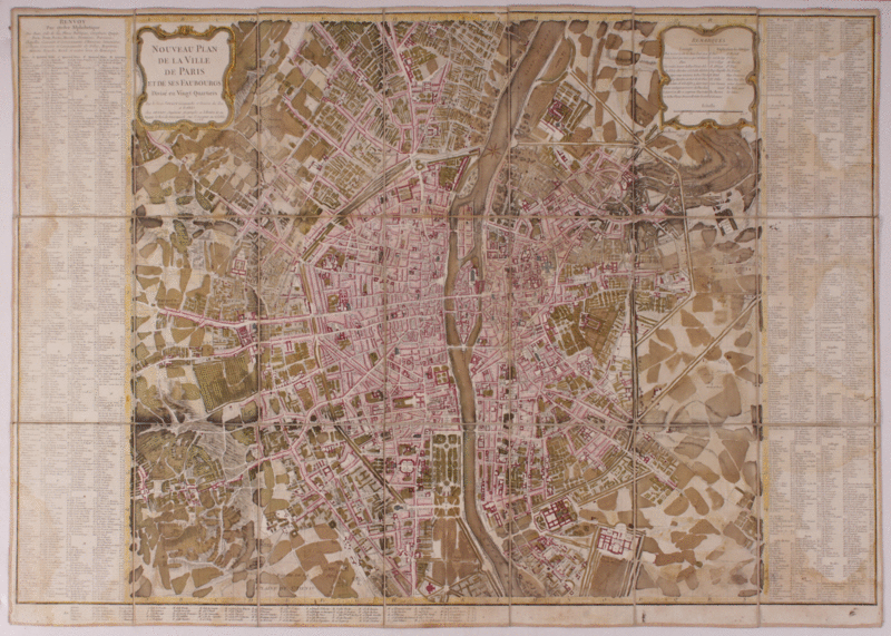NOUVEAU PLAN DE LA VILLE DE PARIS ET DE SES FAUBOURGS.