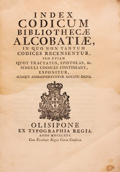 INDEX CODICUM BIBLIOTHECAE ALCOBATIAE,