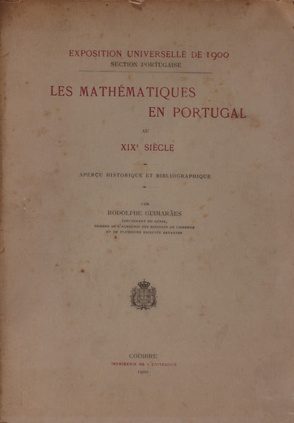 LES MATHÃ‰MATIQUES EN PORTUGAL AU XIXeme SIÃˆCLE.