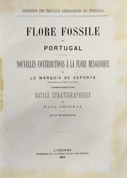 FLORE FOSSILE DU PORTUGAL. [2 OBRAS]