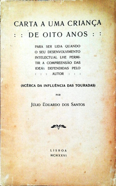 CARTA A UMA CRIANÃ‡A DE OITO ANOS.