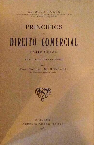 PRINCÃPIOS DE DIREITO COMERCIAL.