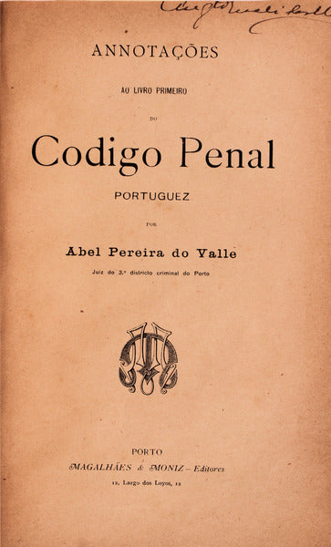 CODIGO PENAL PORTUGUEZ.