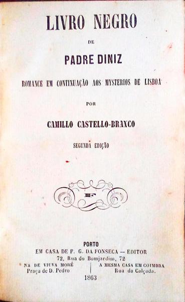 LIVRO NEGRO DE PADRE DINIZ. [2.Âª EDIÃ‡ÃƒO]