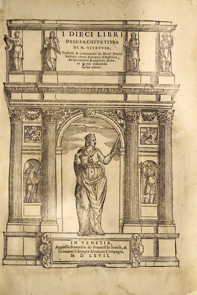 I DIECI LIBRI DELL' ARCHITETTURA DI M. VITRVVIO,