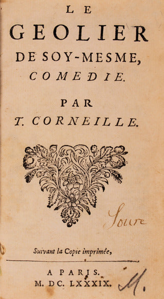 GEOLIER (LE) DE SOY-MESME, COMEDIE. [CONJUNTO DE PEÃ‡AS DE TEATRO]