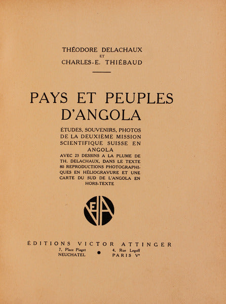 PAYS ET PEUPLES D'ANGOLA.