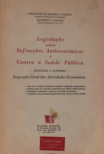 LEGISLAÃ‡ÃƒO SOBRE INFRACÃ‡Ã•ES ANTIECONÃ“MICAS E CONTRA A SAÃšDE PÃšBLICA