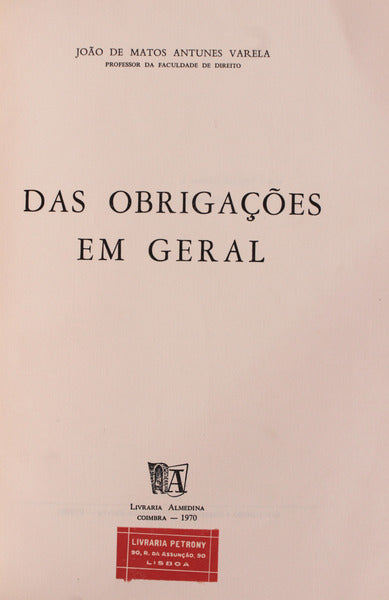 DAS OBRIGAÃ‡Ã•ES EM GERAL.