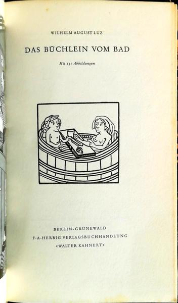 DAS BUCHLEIN VOM BAD.