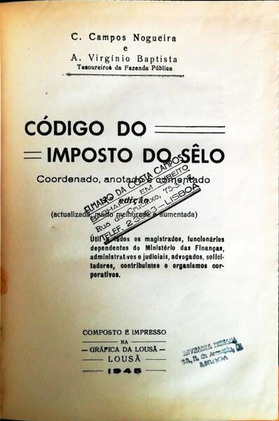 CÃ“DIGO DO IMPOSTO DO SÃŠLO.