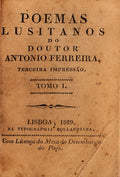 POEMAS LUSITANOS. [3.Âª EDIÃ‡ÃƒO - VOL. I]