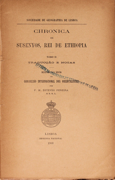 CHRONICA DE SUSENYOS, REI DE ETHIOPIA.