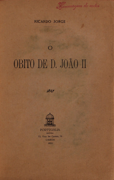 O OBITO DE D. JOÃƒO II
