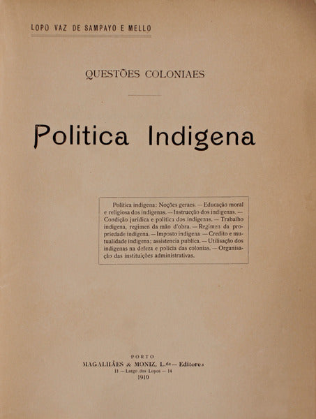 POLITICA INDÃGENA.