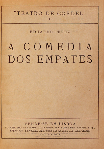 A COMÃ‰DIA DOS EMPATES [2 VOLUMES].