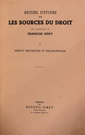 LES SOURCES DU DROIT (I, II et III TOMES).