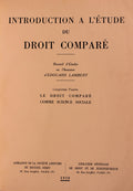 INTRODUCTION A L'Ã‰TUDE DU DROIT COMPARÃ‰ (V)