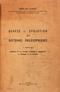 GENÃˆSE ET Ã‰VOLUTION DES DOCTRINES PHILOSOPHIQUES.