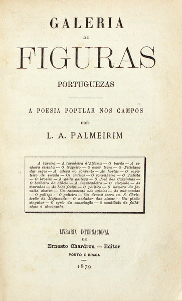 GALERIA DE FIGURAS PORTUGUEZAS. A POESIA POPULAR NOS CAMPOS.