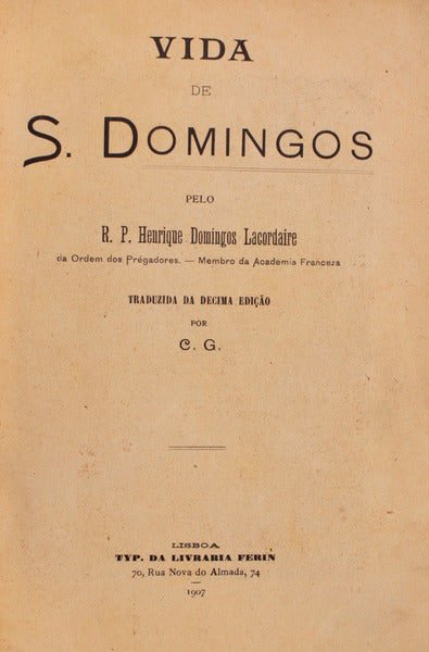 VIDA DE S. DOMINGOS.