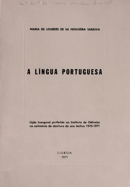 A LINGUA PORTUGUESA.