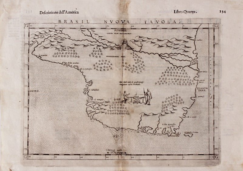 CARTOGRAFIA - SÃ‰C. XVI - BRASIL NUOVA TAVOLA.