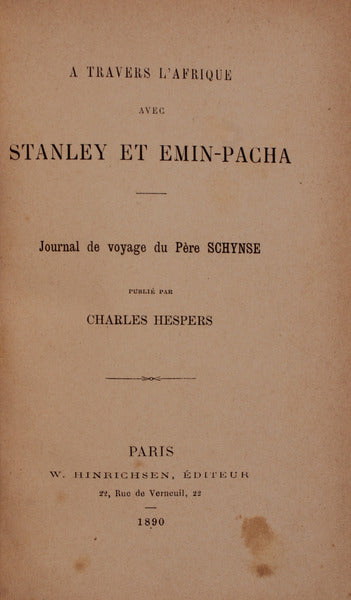 A TRAVERS L'AFRIQUE AVEC STANLEY ET EMIN-PACHA.