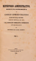 REPERTORIO ADMINISTRATIVO. DeducÃ§Ã£o Alphabetica do Codigo Administrativo.