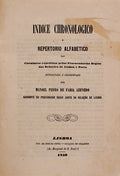 INDICE CHRONOLOGICO E REPERTORIO ALFABETICO.