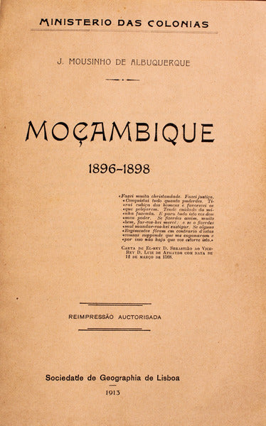 MOÃ‡AMBIQUE. 1896-1898.