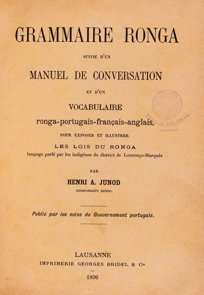 GRAMMAIRE RONGA.
