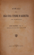ANNALI DELLA REGIA SCUOLA SUPERIORES DI AGRICOLTURA IN PORTICI. VOL. II.