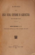 ANNALI DELLA REGIA SCUOLA SUPERIORES DI AGRICOLTURA DI PORTICI. VOL. VIII.