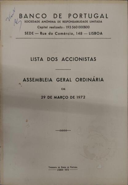 LISTA DOS ACCIONISTAS.