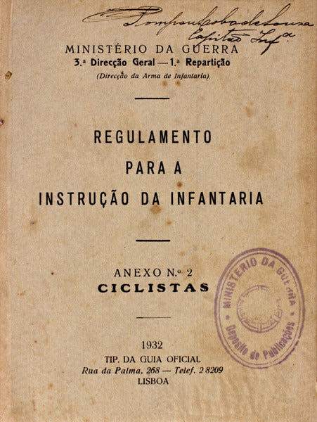 REGULAMENTO PARA A INSTRUÃ‡ÃƒO DA INFANTARIA. Ciclistas.