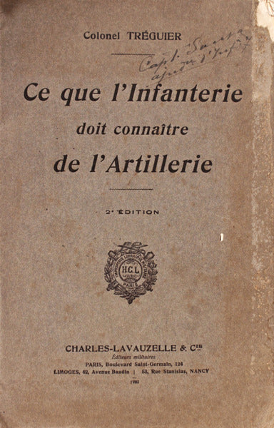 CE QUE L'INFANTERIE DOIT CONNAITRE DE L'ARTILLERIE.